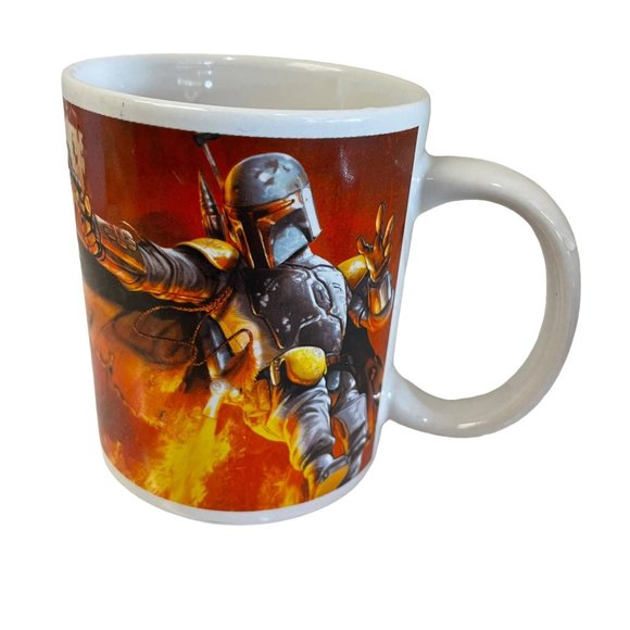 Star Wars Mug Cup Han Solo & Boba Fett 2011 Collection Display 7oz Ceramic - Picture 7 of 7